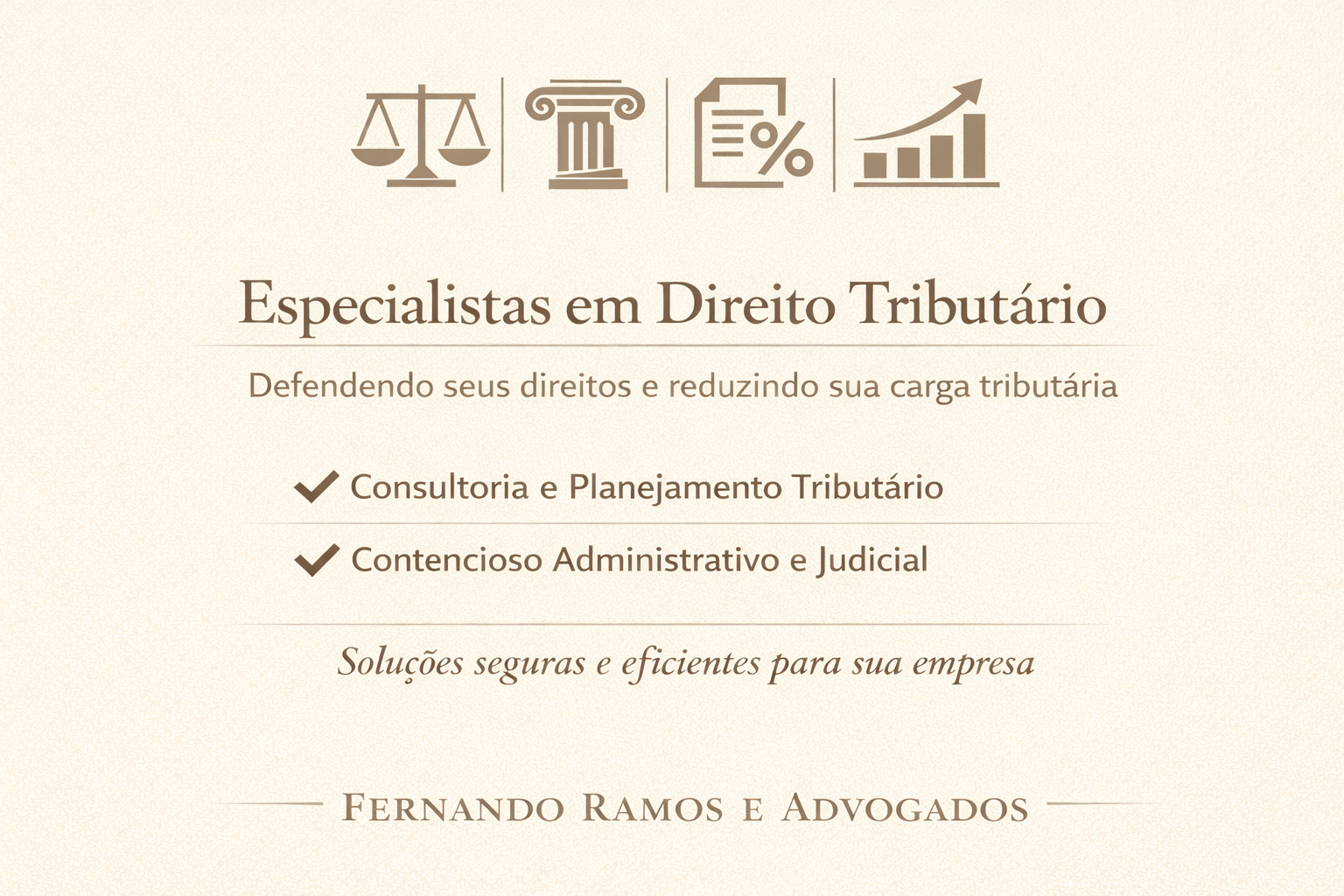 Imagem institucional advocacia tributária